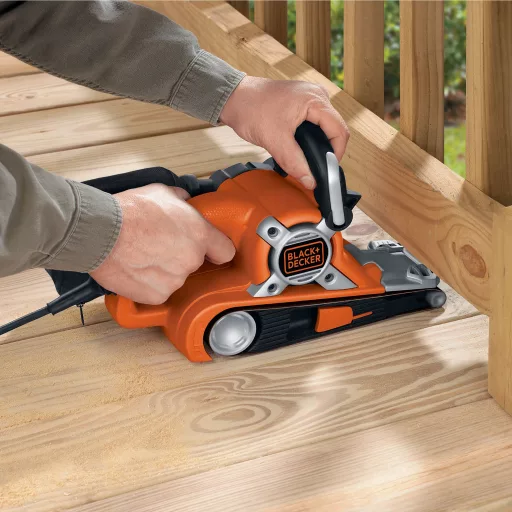 Black & Decker KA88 hordozható csiszoló Szalagcsiszoló Narancssárga