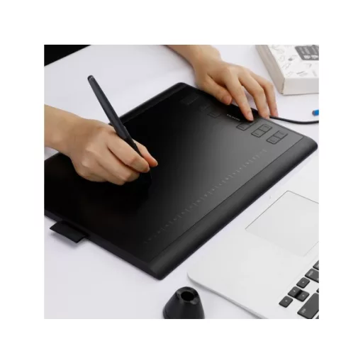 HUION H1060P digitális rajztábla Fekete 5080 lpi 250 x 160 mm USB