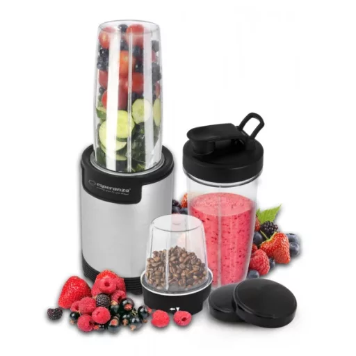Esperanza EKM030 turmixgép Asztali mixer 900 W Fekete, Rozsdamentes acél