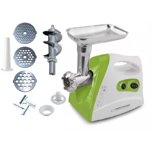 Esperanza EKM012G húsdaráló 600 W Zöld, Rozsdamentes acél, Fehér