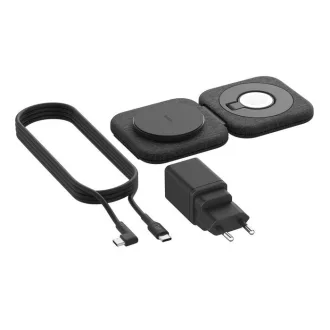   Belkin BoostCharge Pro Fejhallgató, Okostelefon, Okosóra Fekete Váltakozó áram Vezeték nélkül tölthető Gyorstöltés Beltéri