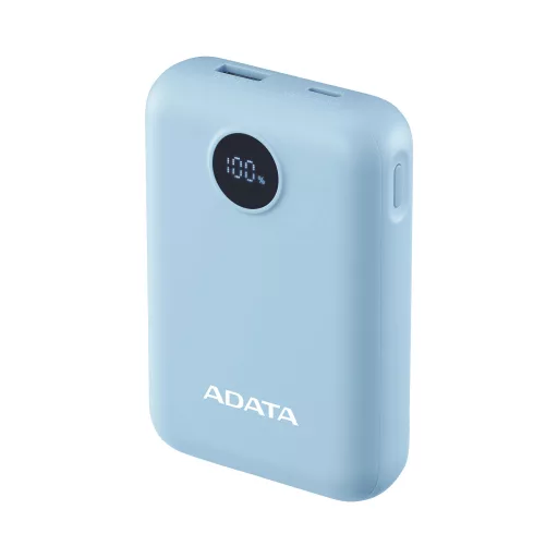ADATA C100 Lítium-polimer (LiPo) 10000 mAh Világoskék