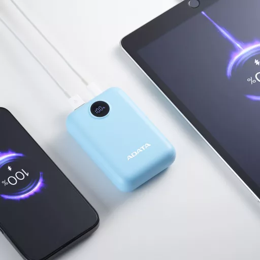 ADATA C100 Lítium-polimer (LiPo) 10000 mAh Világoskék
