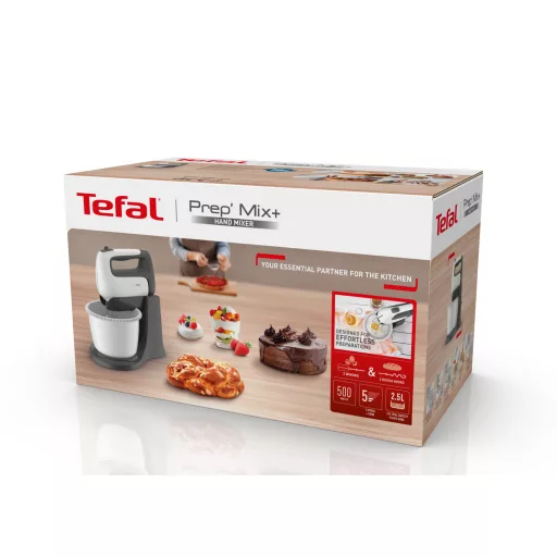 Tefal Prep'Mix+ HT4641 Álló mixer 500 W Szürke, Fehér