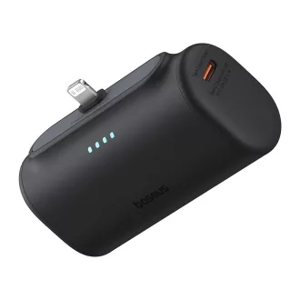   CHG Baseus Compact gyorstöltő powerbank 5000 mAh, 20W iPhone csatlakozóval, fekete