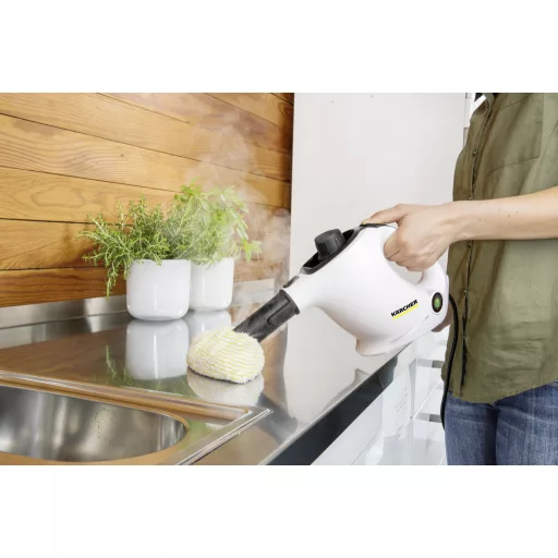 Kärcher SC 1 EasyFix Hordozható gőztisztító 1200 W Fekete, Fehér