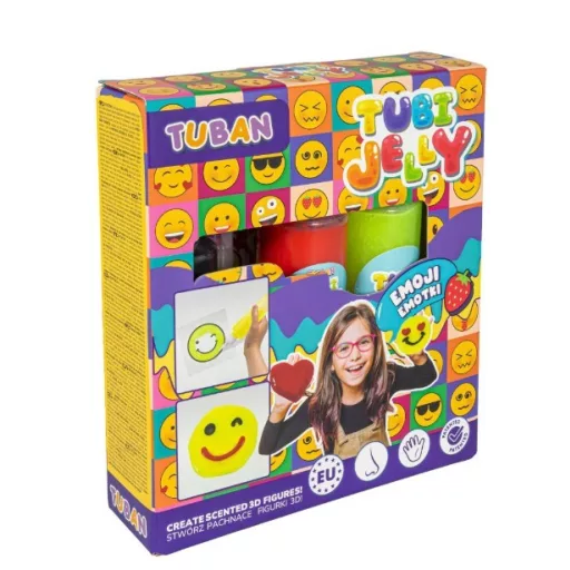 Zestaw Tubi Jelly Emotki 3 kolory