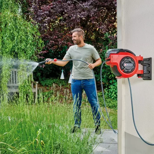 Einhell GE-HR 18/30 Li-Solo Falra szerelhető tekercs Automatikus Fekete, Vörös