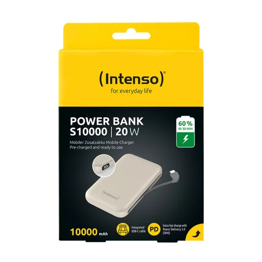 Intenso S10000 Lítium-polimer (LiPo) 10000 mAh Bézs