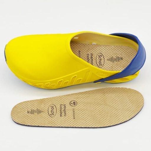 Scholl Evoflex - unisex clogs yellow, size 38