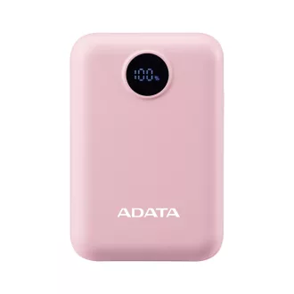 ADATA C100 Lítium-polimer (LiPo) 10000 mAh Rózsaszín