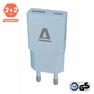   AVAX Hálózati töltő USB-A USB-C 30W Nano Slim világoskék