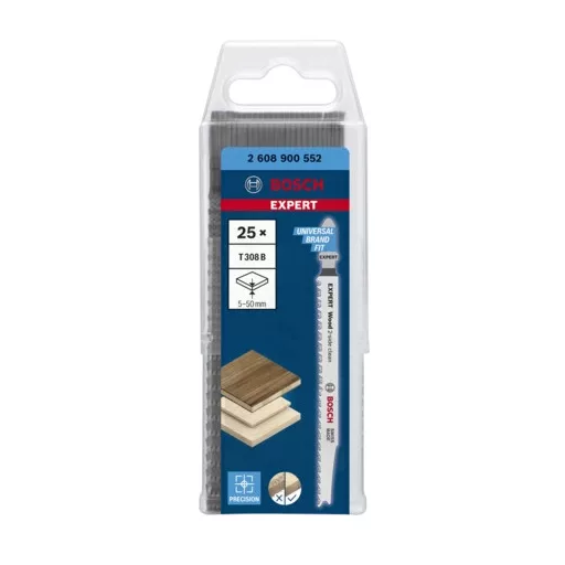 Bosch EXPERT ‘WOOD 2-SIDE CLEAN’ T 308 B Lombfűrész penge Magas szén-acél (HCS) 25 db