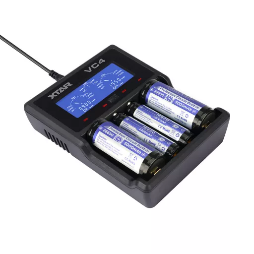 XTAR VC4 akkumulátor töltő Háztartási elem USB