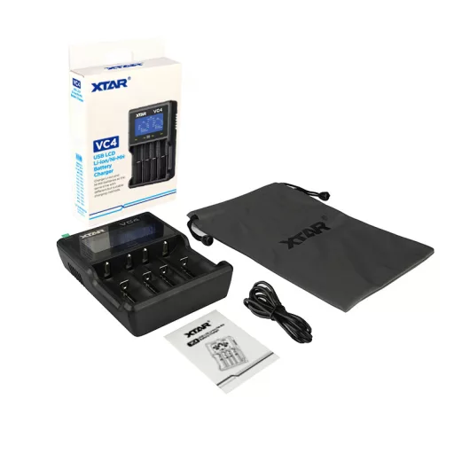 XTAR VC4 akkumulátor töltő Háztartási elem USB