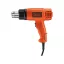 Black & Decker KX1650-QS hőpisztoly Hőlégpuska 740 liter per perc 600 °C 1750 W Fekete, Narancssárga