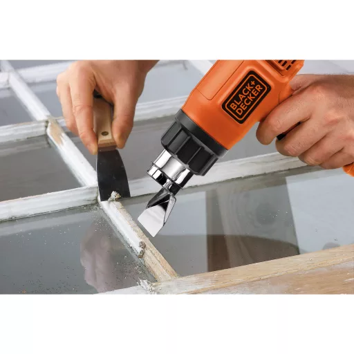 Black & Decker KX1650-QS hőpisztoly Hőlégpuska 740 liter per perc 600 °C 1750 W Fekete, Narancssárga