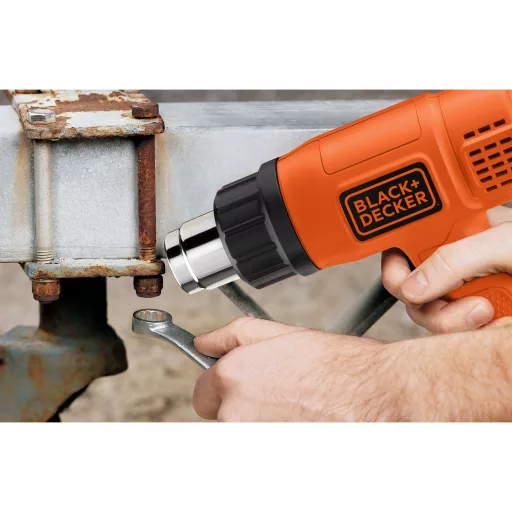 Black & Decker KX1650-QS hőpisztoly Hőlégpuska 740 liter per perc 600 °C 1750 W Fekete, Narancssárga