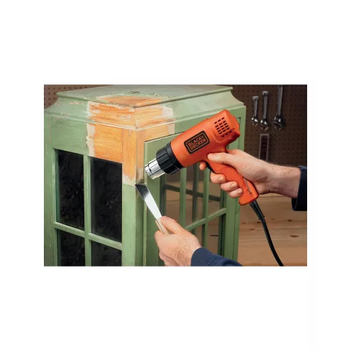 Black & Decker KX1650-QS hőpisztoly Hőlégpuska 740 liter per perc 600 °C 1750 W Fekete, Narancssárga