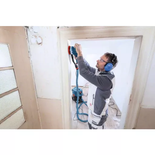 Bosch GET 75-150 Professional Excentercsiszoló 7300 RPM 14600 OPM Fekete, Kék 750 W