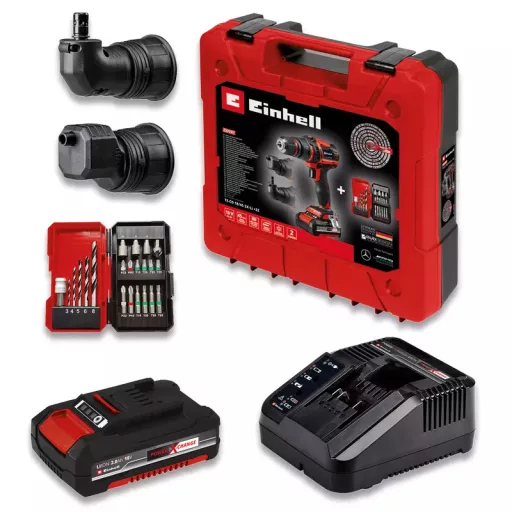 Einhell TE-CD 18/45 Kulcsnélküli 1,57 kg Fekete, Vörös