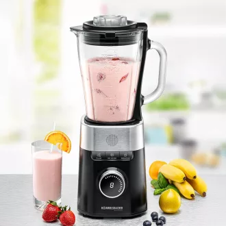   Rommelsbacher MX 1260 turmixgép Asztali mixer 1200 W Fekete, Rozsdamentes acél, Átlátszó