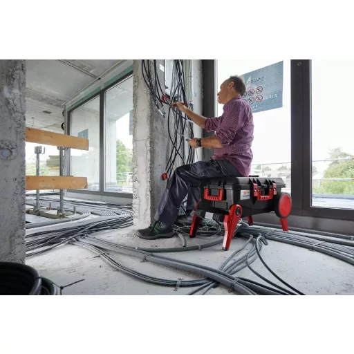 Werkzeug-Set XXL 4 electric (schwarz/rot, 80-teilig, mit Trolley-Koffer)