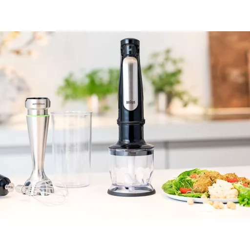 Braun MQ 7025X 0,6 L Merülő mixer 1000 W Fekete, Rozsdamentes acél