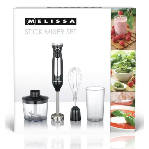 Melissa 16210069 0,7 L Merülő mixer 600 W Fekete, Rozsdamentes acél