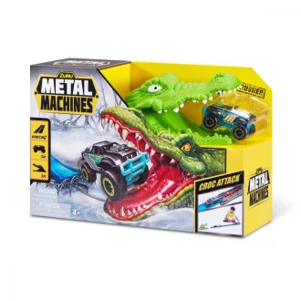   ZURU Metal Machines - Spielset Krokodilangriff Rennbahn+ Auto