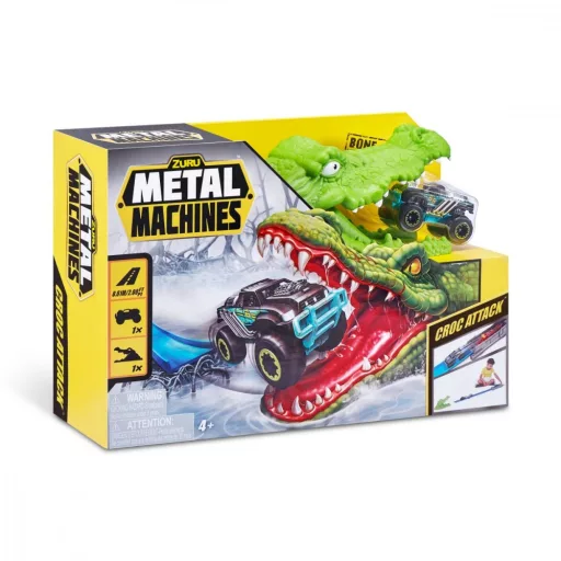 ZURU Metal Machines - Spielset Krokodilangriff Rennbahn+ Auto