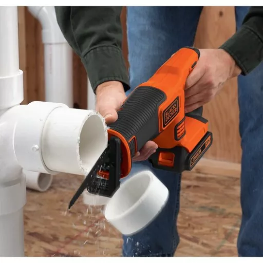 Black & Decker BDCR18N-XJ szablyafűrész 3000 spm Fekete, Narancssárga