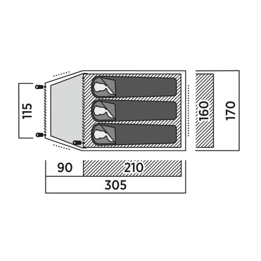 Easy Camp Setesdal 3 Zöld Kupola/Iglu sátor