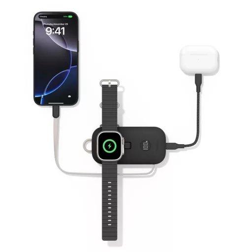 Belkin BPD012HQBK külső akkumulátor 10000 mAh Vezeték nélkül tölthető Fekete