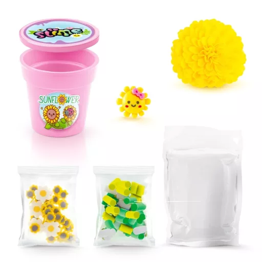 Creative set So Slime flowers Sunflower pink pot