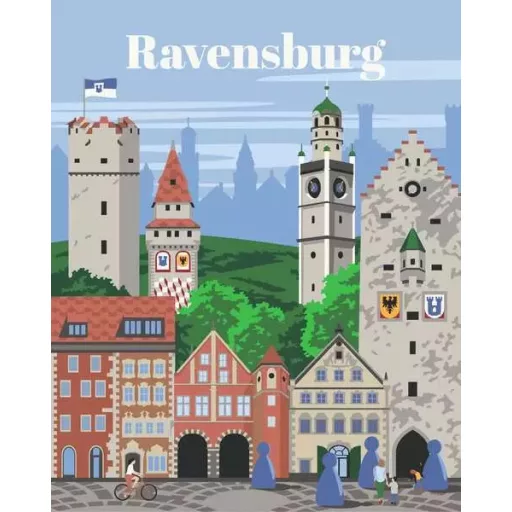 Ravensburger 23685 színező oldal és könyv Számok szerinti színező készlet