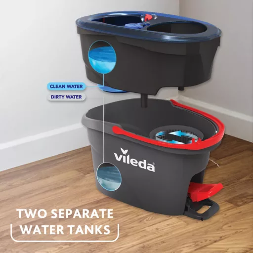 Vileda 4023103254237 felmosó Mikroszál 6000 ml Nedves Fekete, Kék, Vörös
