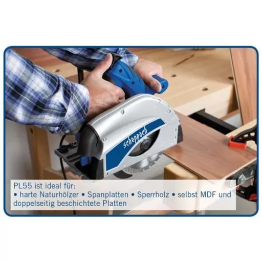 Scheppach PL55 16 cm Fekete, Kék, Ezüst 9500 RPM 1200 W