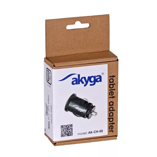 Akyga AK-CH-02 mobiltelefon töltő Univerzális Fekete Szivargyújtó Automatikus