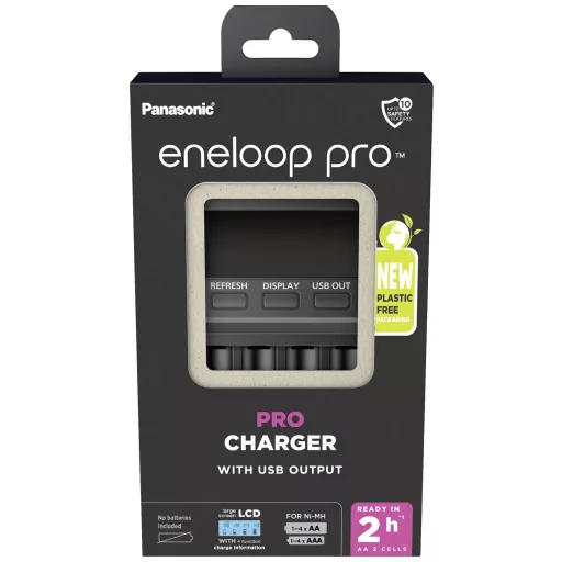 Ladegerät eneloop Universal Smart Charger BQ-CC65E (schwarz, für 4x AA / AAA)