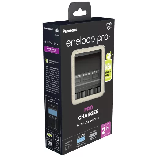 Ladegerät eneloop Universal Smart Charger BQ-CC65E (schwarz, für 4x AA / AAA)