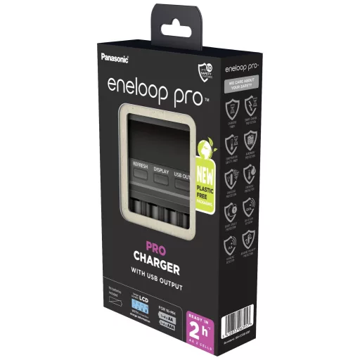Ladegerät eneloop Universal Smart Charger BQ-CC65E (schwarz, für 4x AA / AAA)