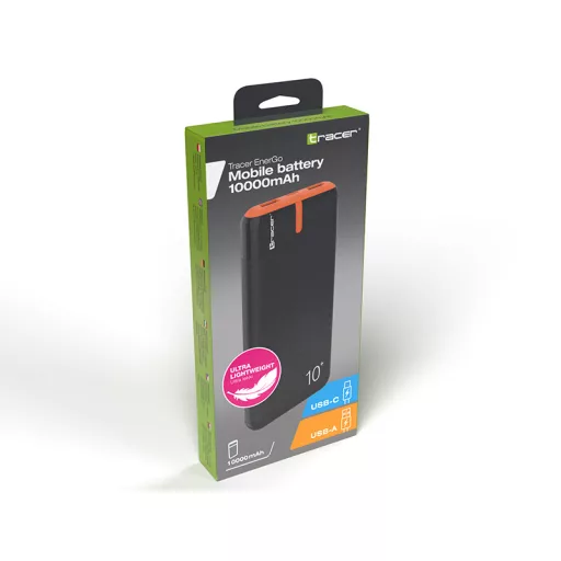 Tracer EnerGo 10000 mAh Fekete, Narancssárga