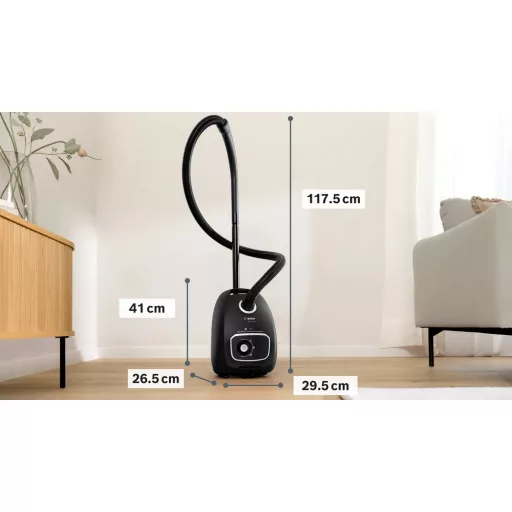 Bosch Serie 4 BGB41BA1 porszívó 4 L Henger alakú vákuum Száraz 600 W Porzsák