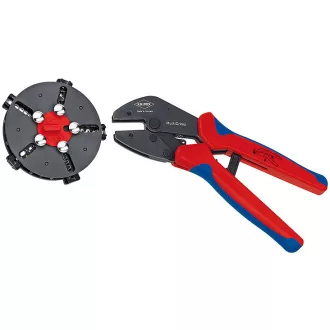 Knipex 97 33 02 krimpelő fogó Krimpelőfogó Kék, Vörös